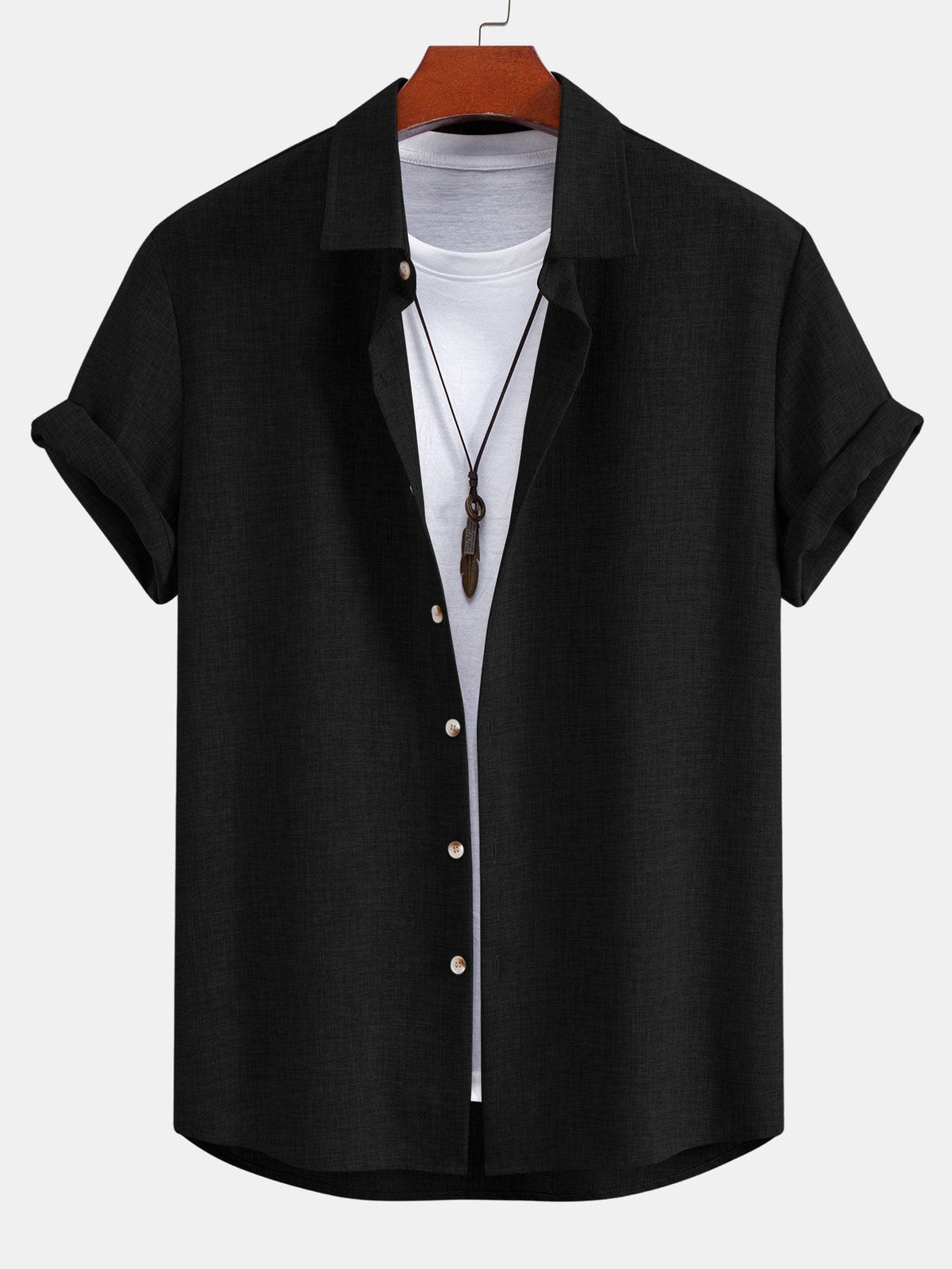 Linen Look Button Up Shirt