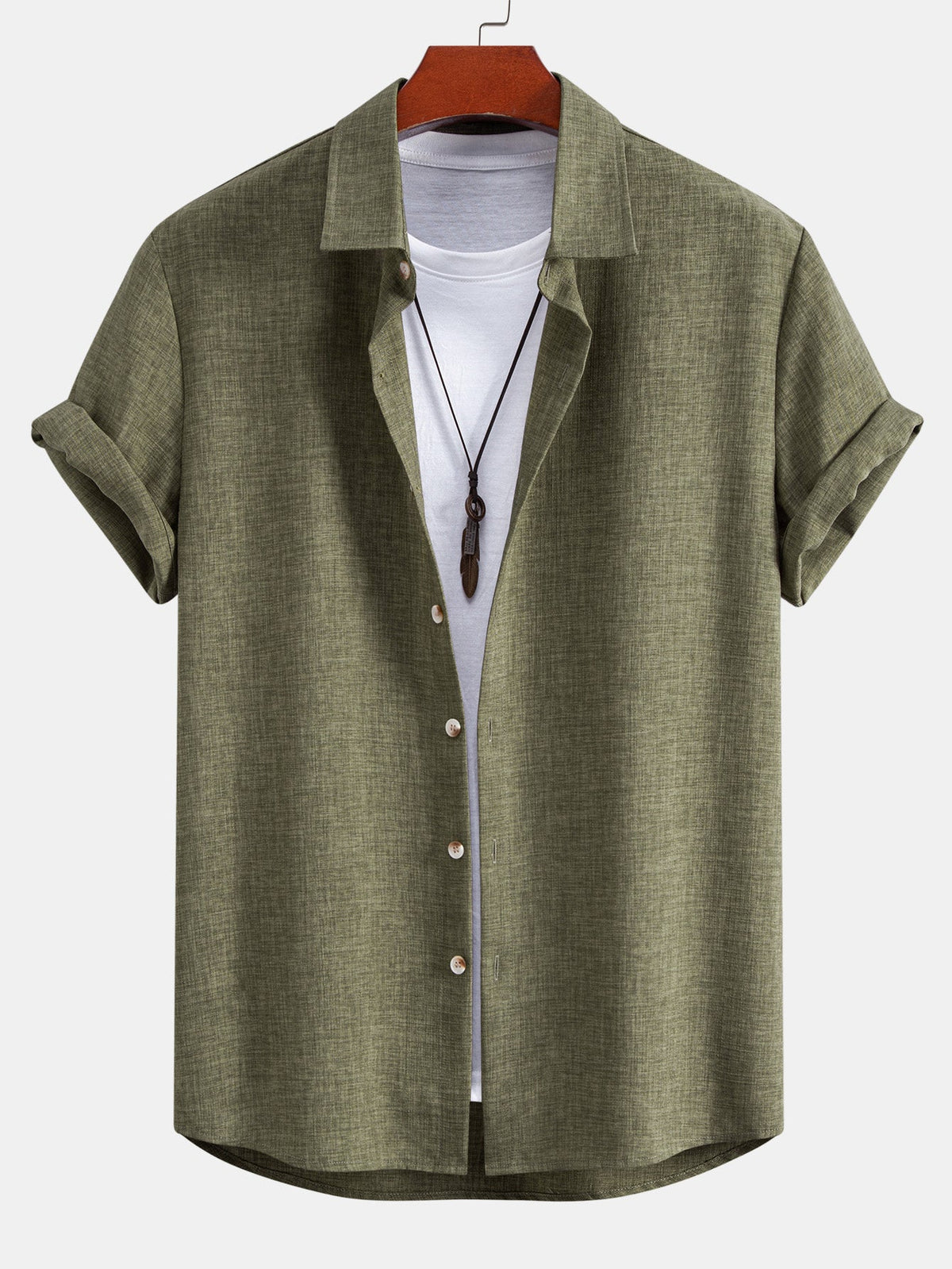 Linen Look Button Up Shirt