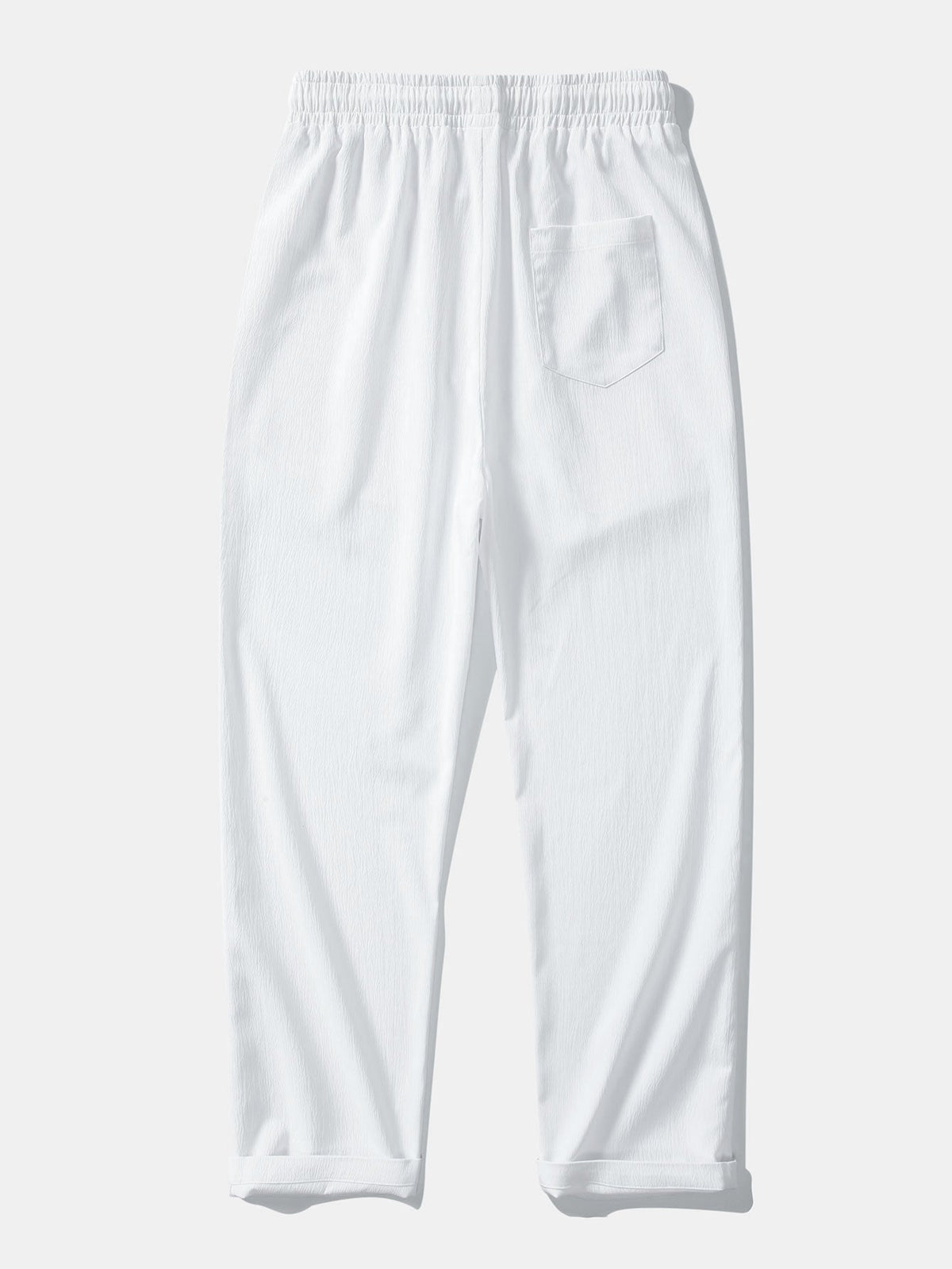 Textured Jacquard Open Knit Shirt & Crinkle Textured Straight Leg Pants